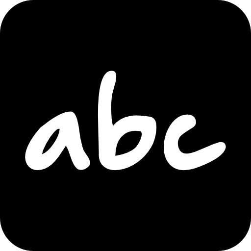 Alphabet letters symbol in rounded square